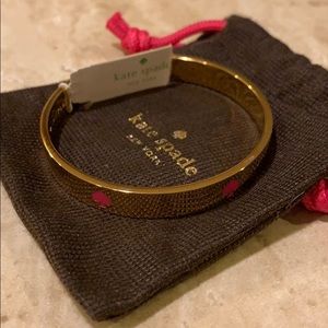 Kate Spade Gold Bracelet w/ Pink Spades
